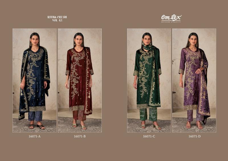 Omtex ritha crush vol 43 wholesale dress material in dadar